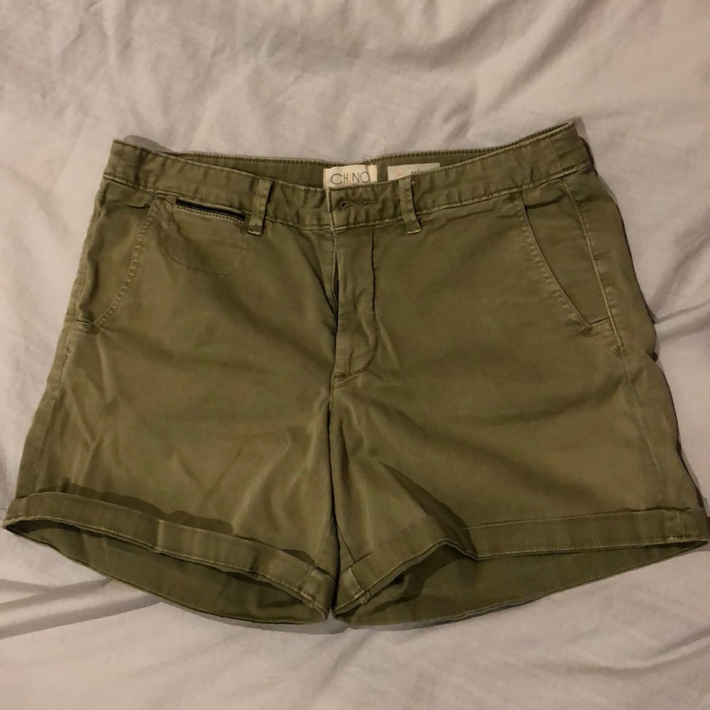 Olive Chino Shorts